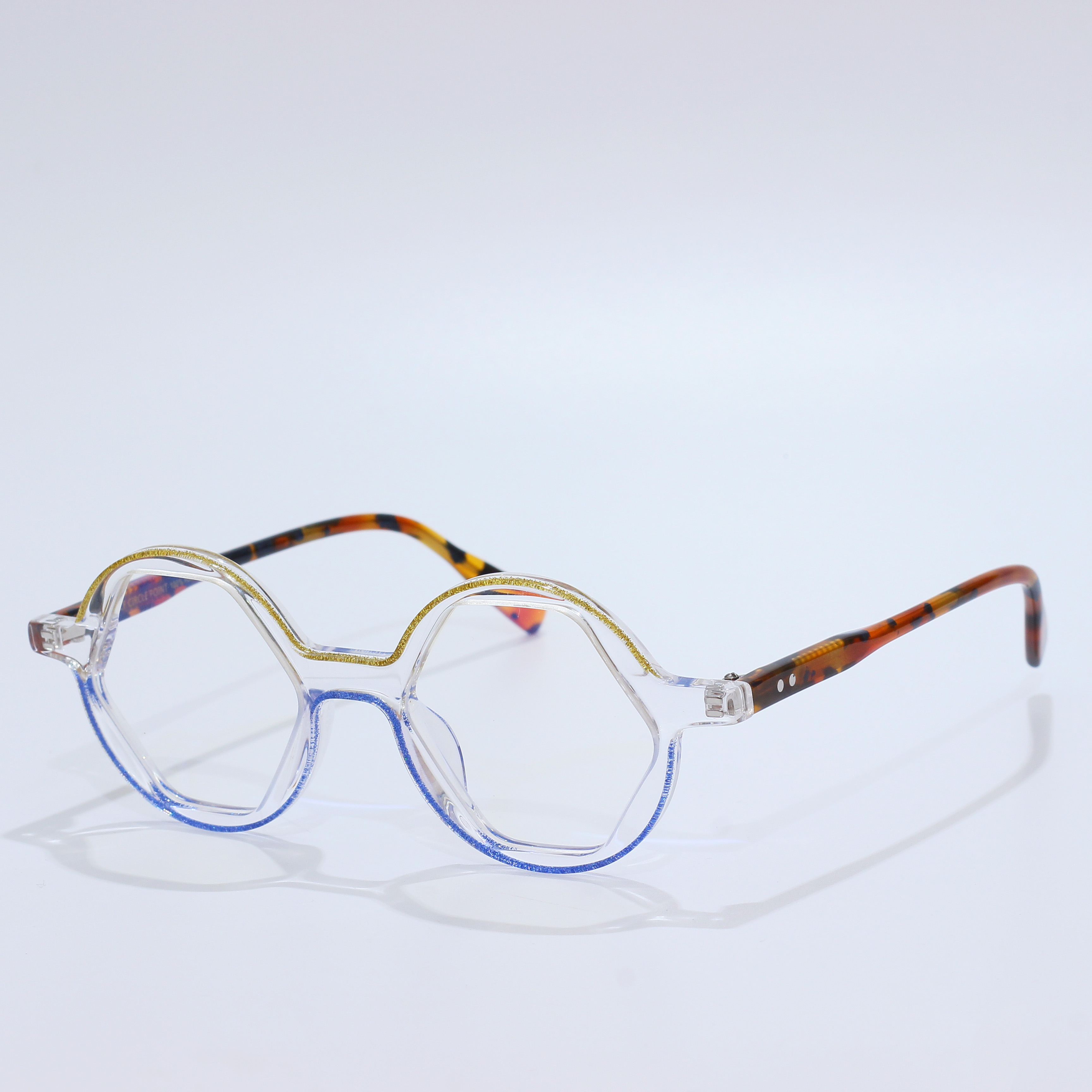 Acetate Mazzucchelli Blau Ljocht Brillen Brillen Frame (3)