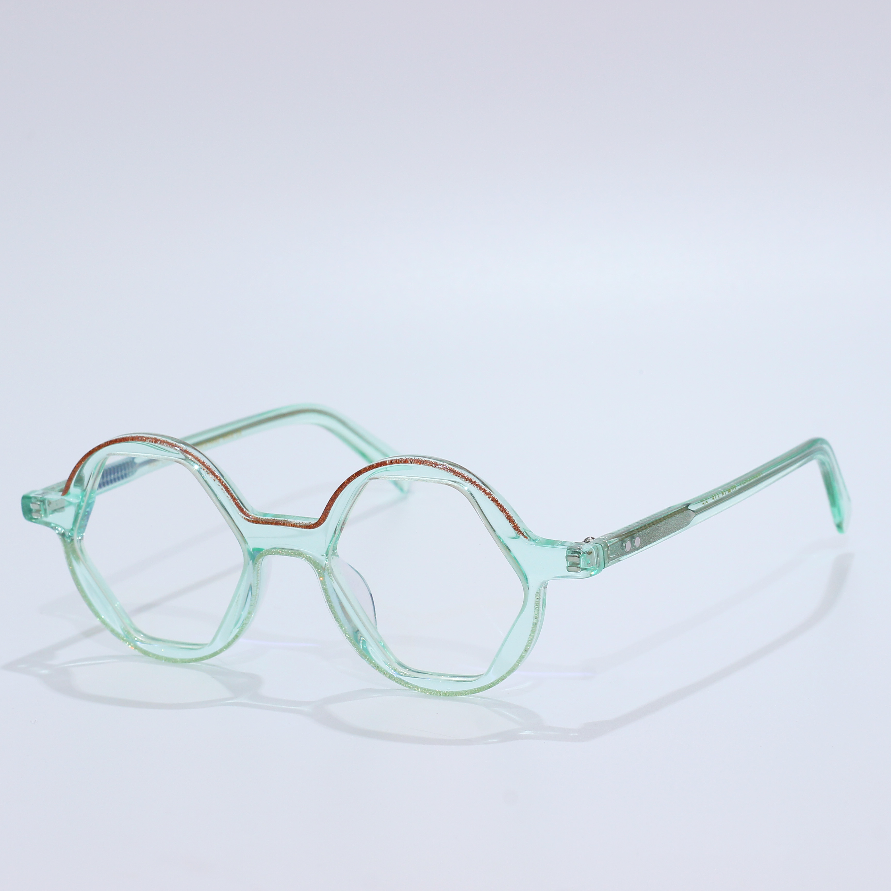 Acetate Mazzucchelli Blau Ljocht Brillen Brillen Frame (7)