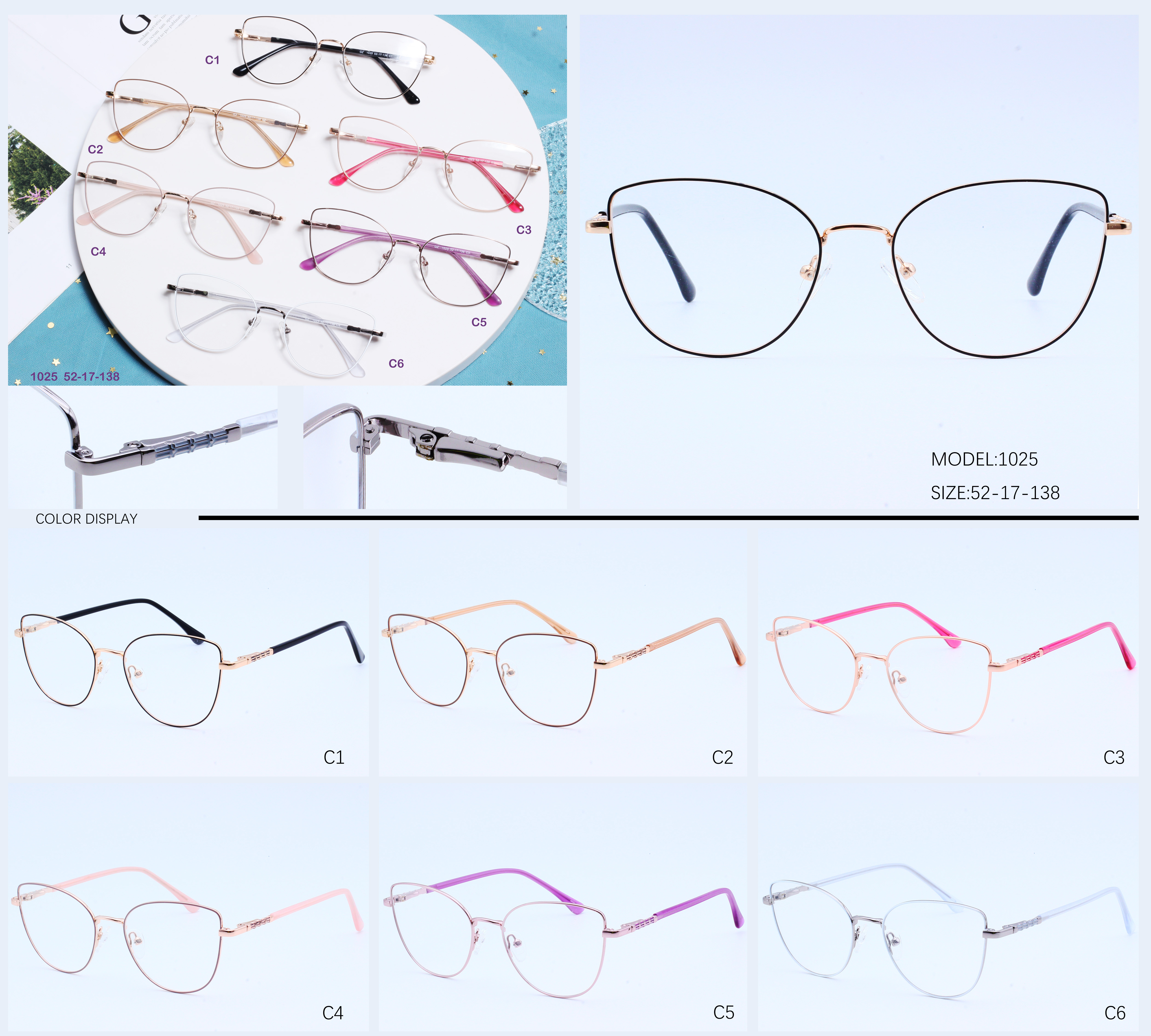 Aviation Metal Frame Kacamata Optik Klasik