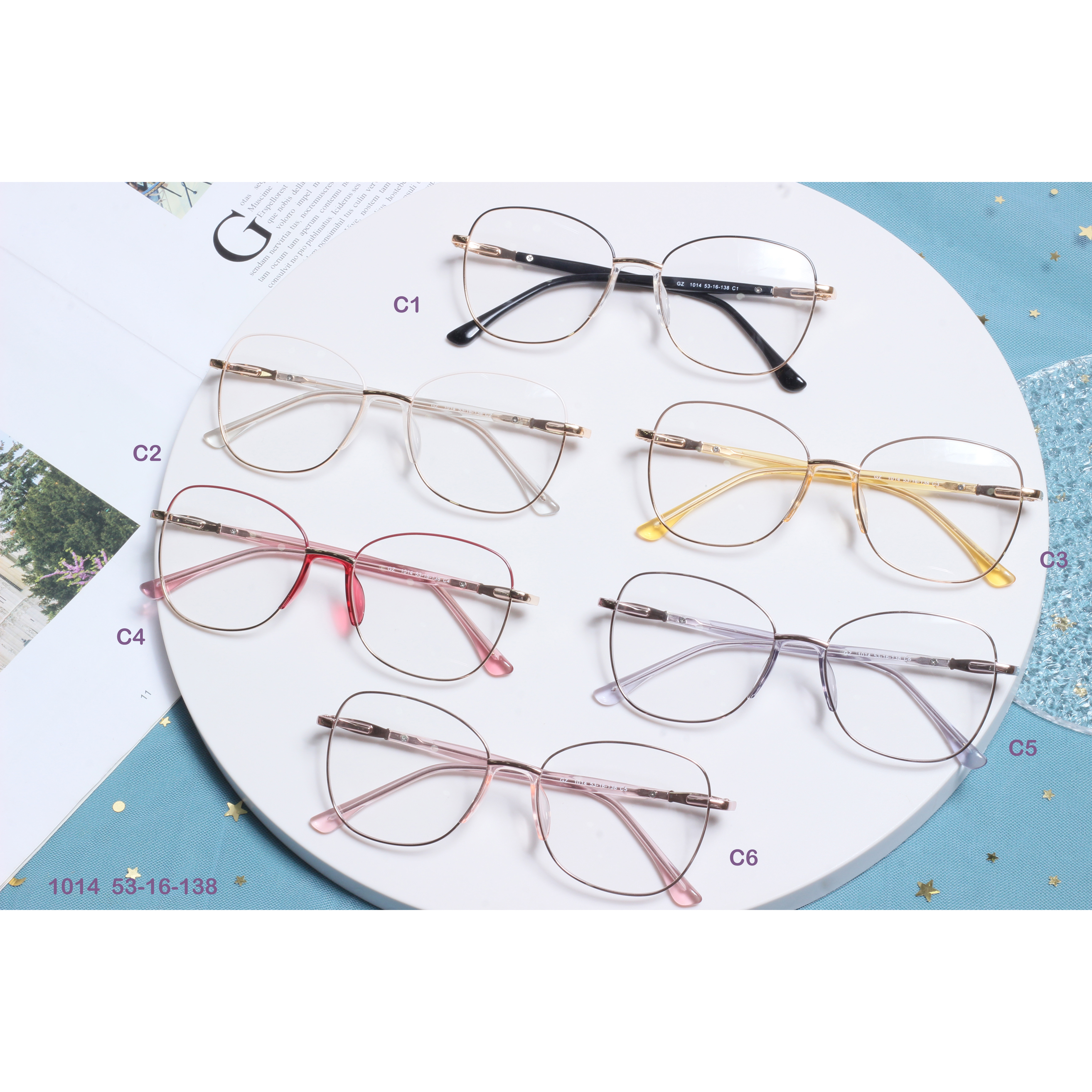 Dylunydd Brand Metel Cyfanwerthu Eyeglasses Ffrâm Optegol Afon (2)