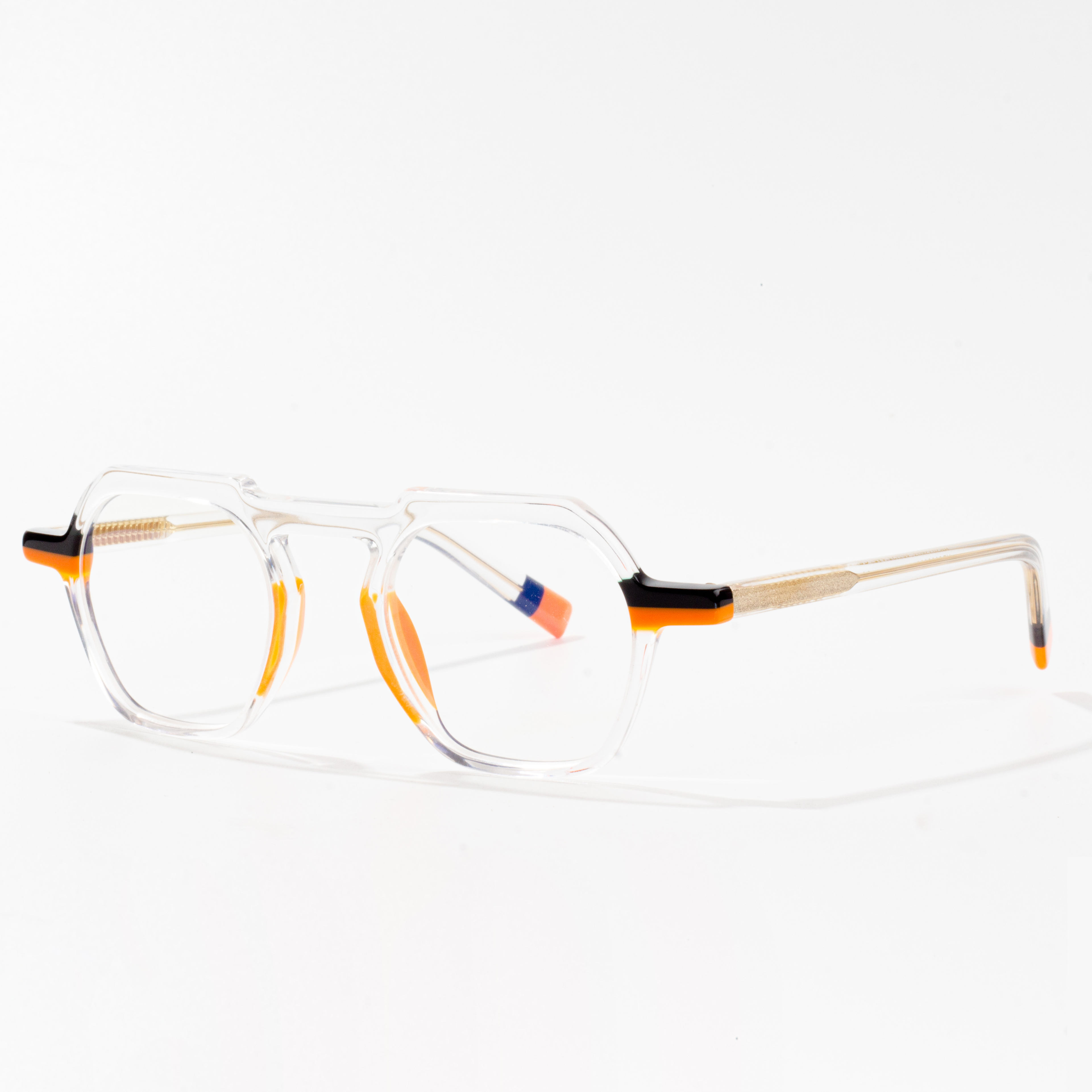glasögonbågar i klar acetat