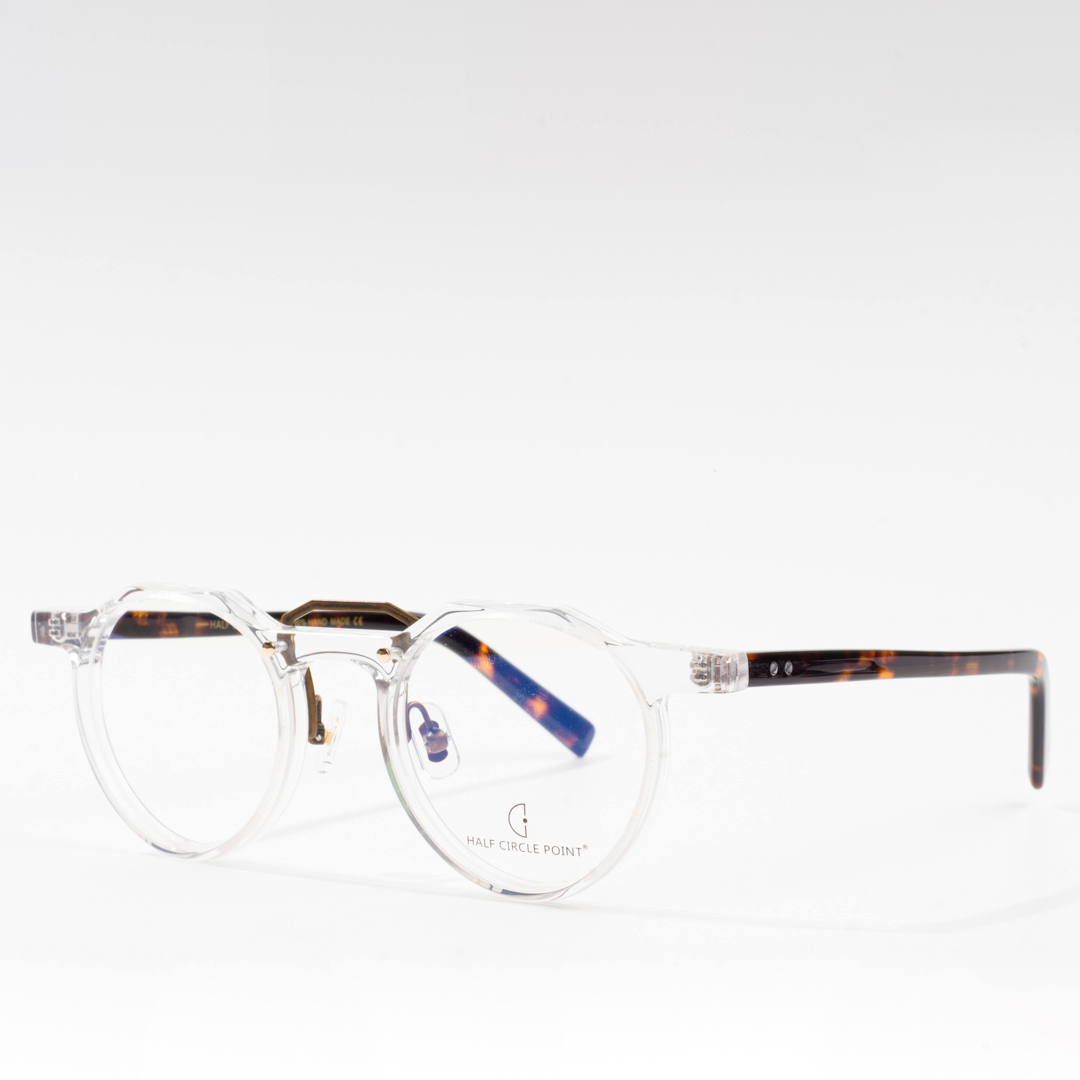 montature per occhiali in acetato trasparente