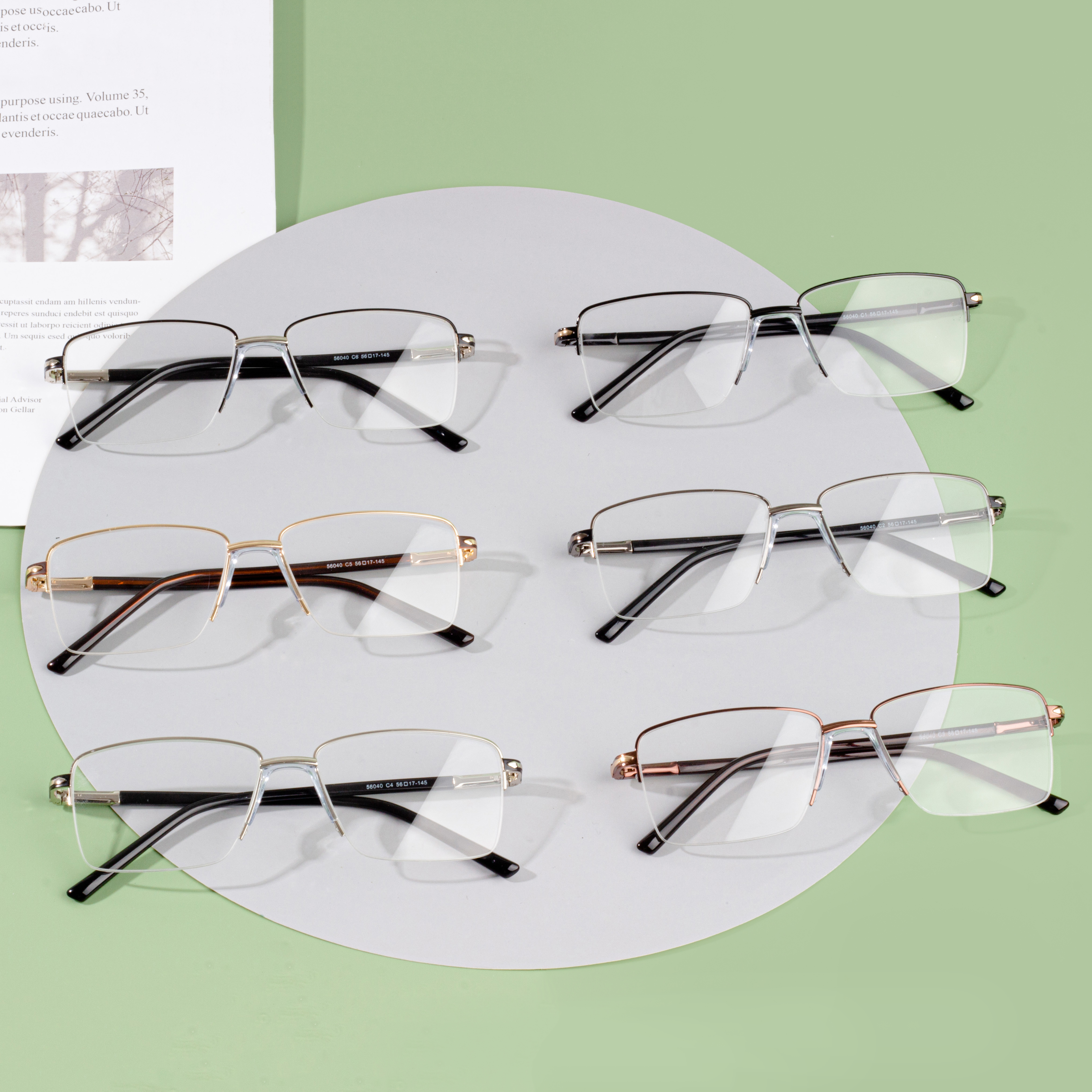 fjouwerkante bril frames