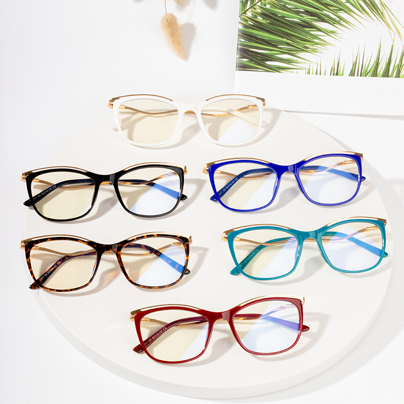 rektangulära glasögonbågar för kvinnor