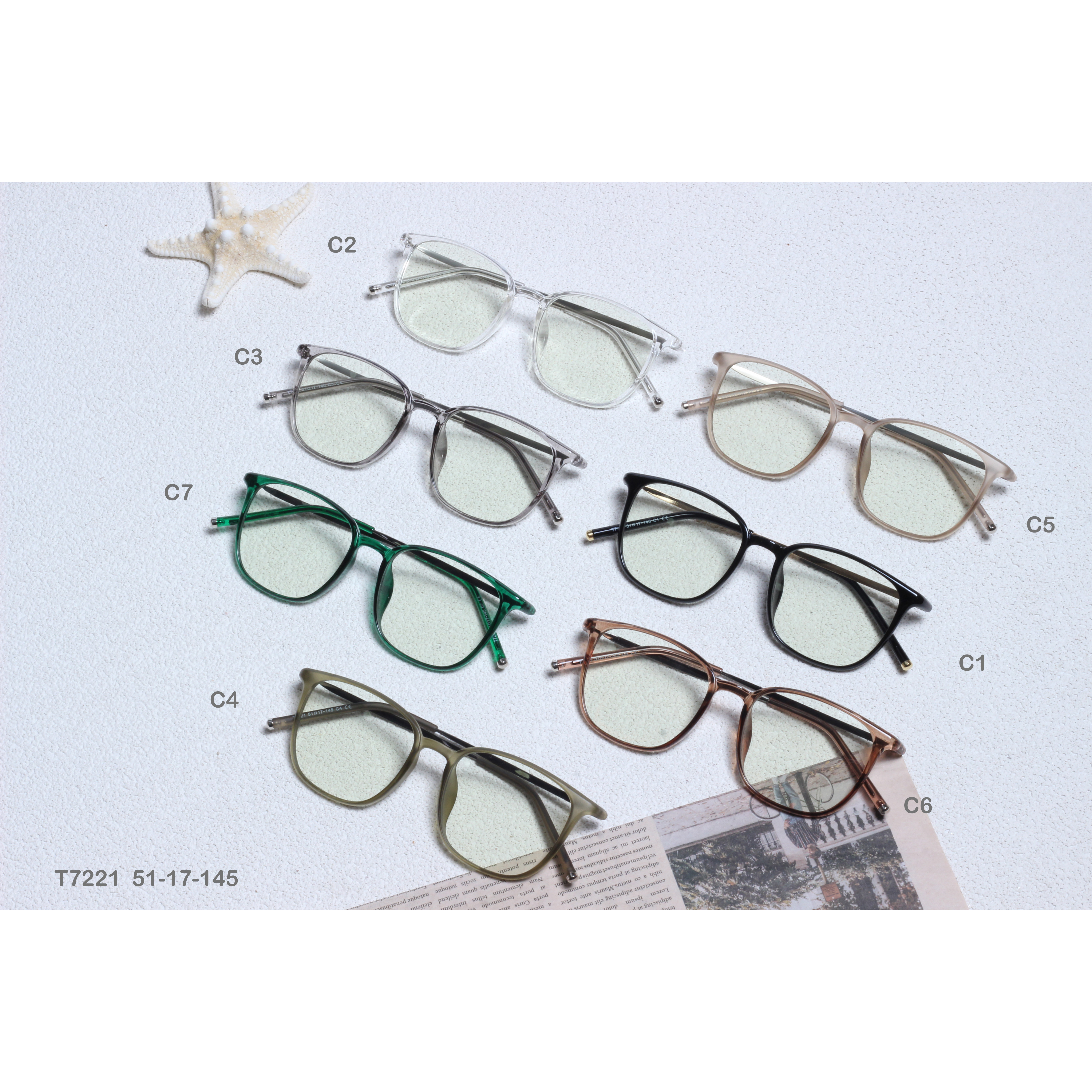 Kacamata resep desainer anti lumiere retro lunette anyar (13)