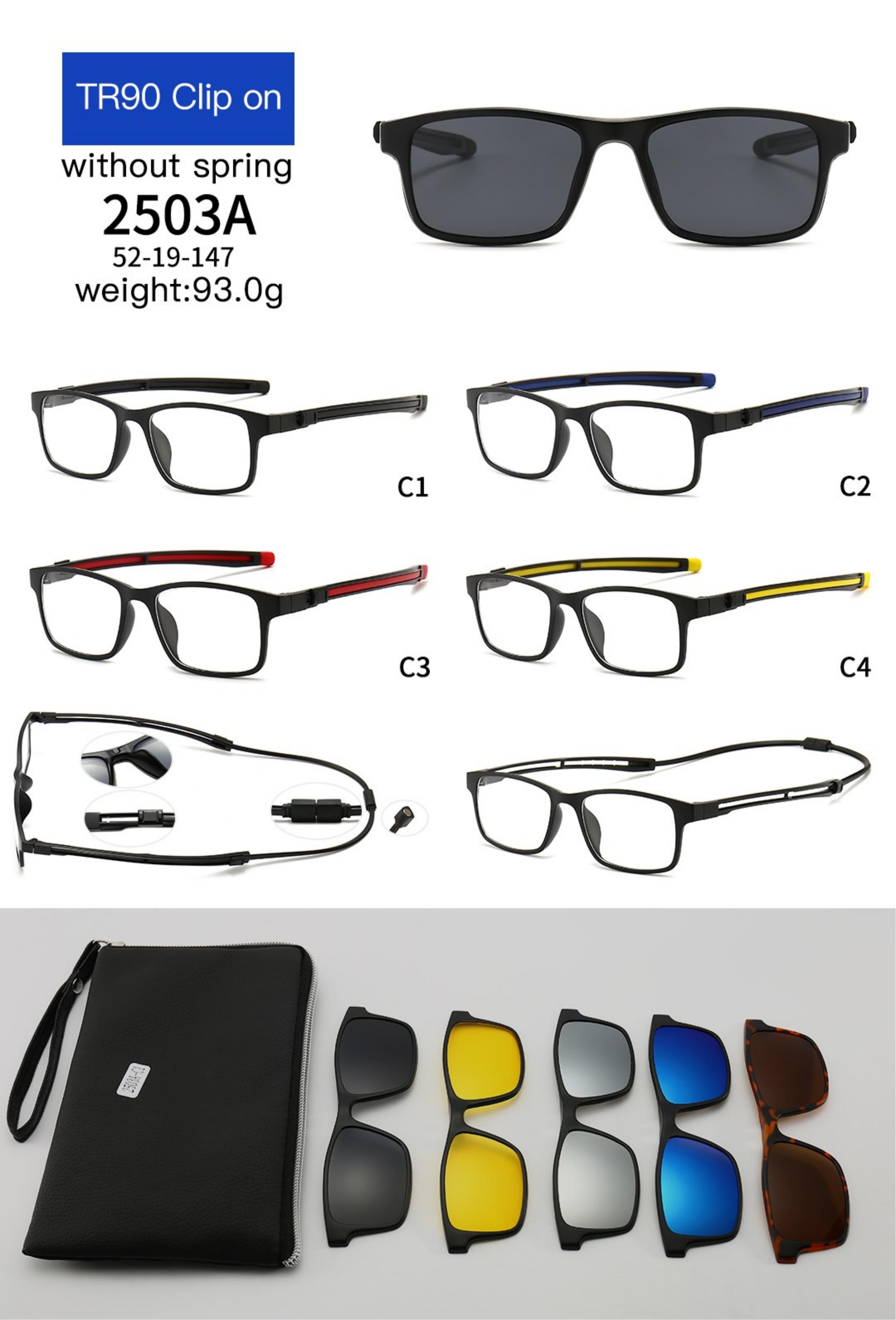 Professionele vervaardiger pas gepolariseerde sonbrille volrand-sonknipper-op-bril aan