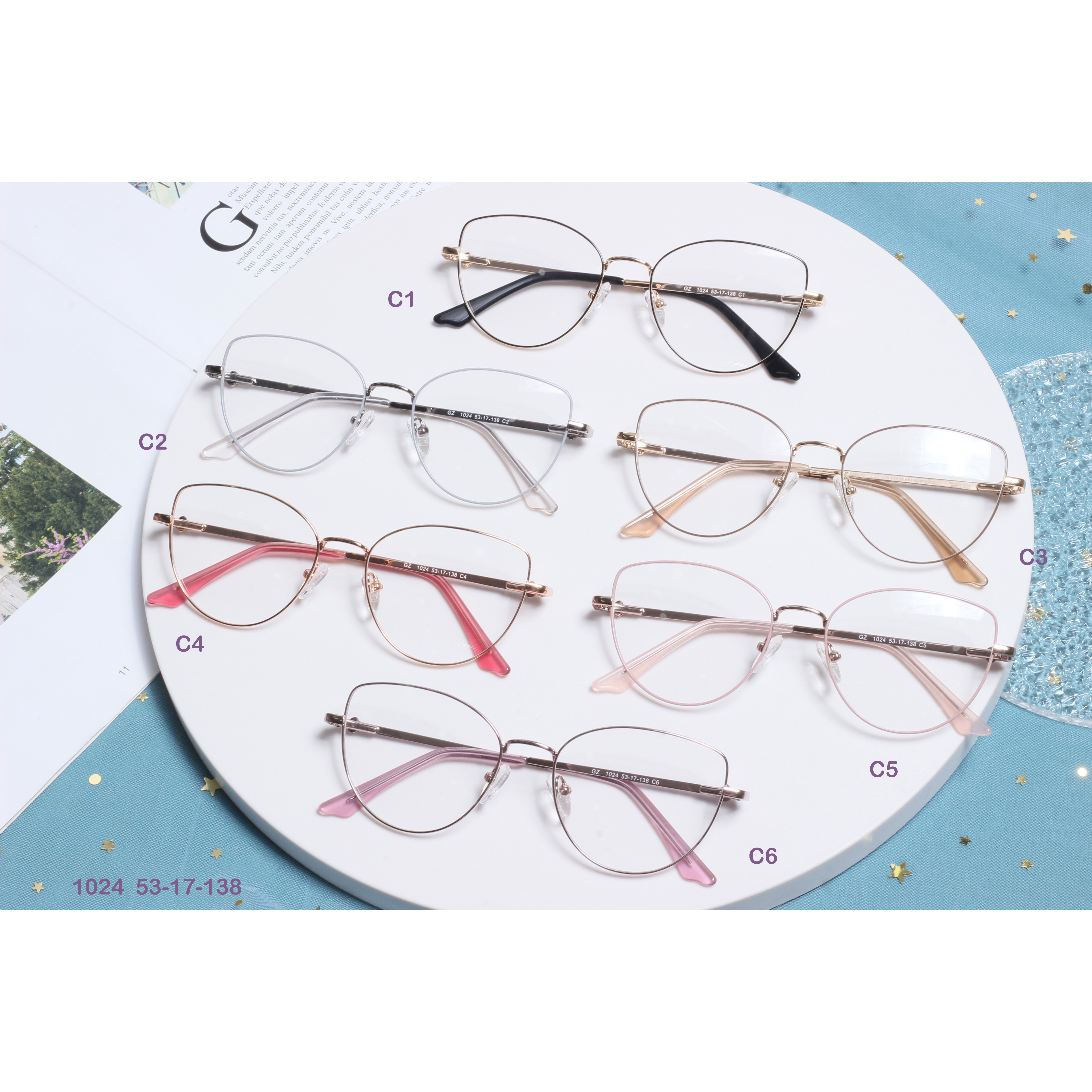 चश्मे का फ्रेम धातु का चश्मा कांच का फ्रेम (2)