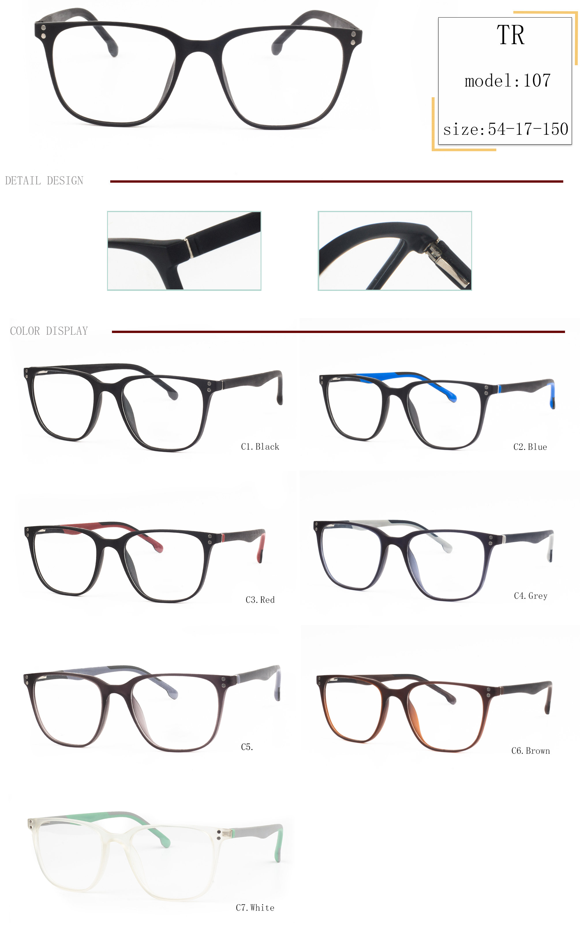 Kinijos akinių rėmeliai