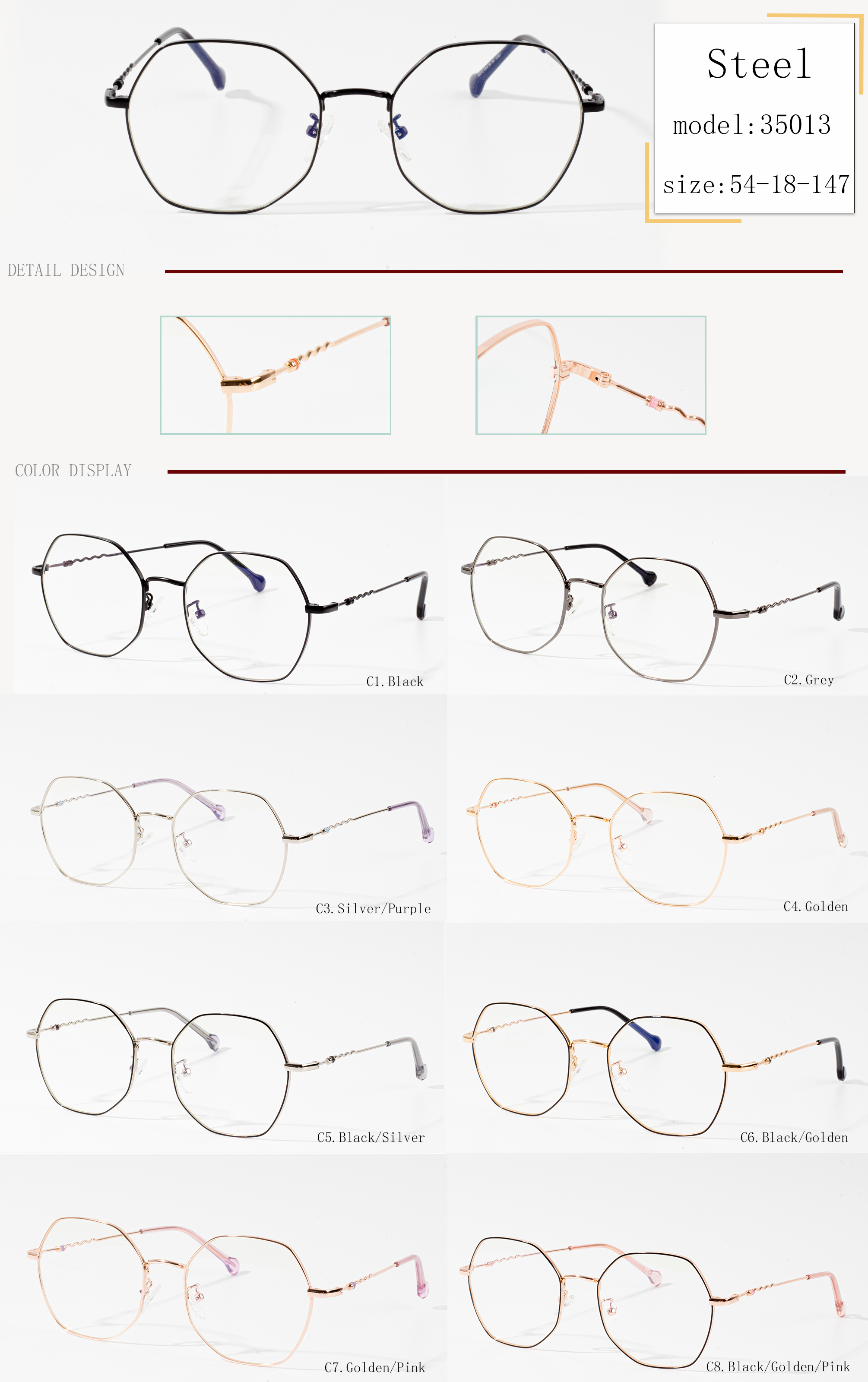 montures de lunettes à la mode