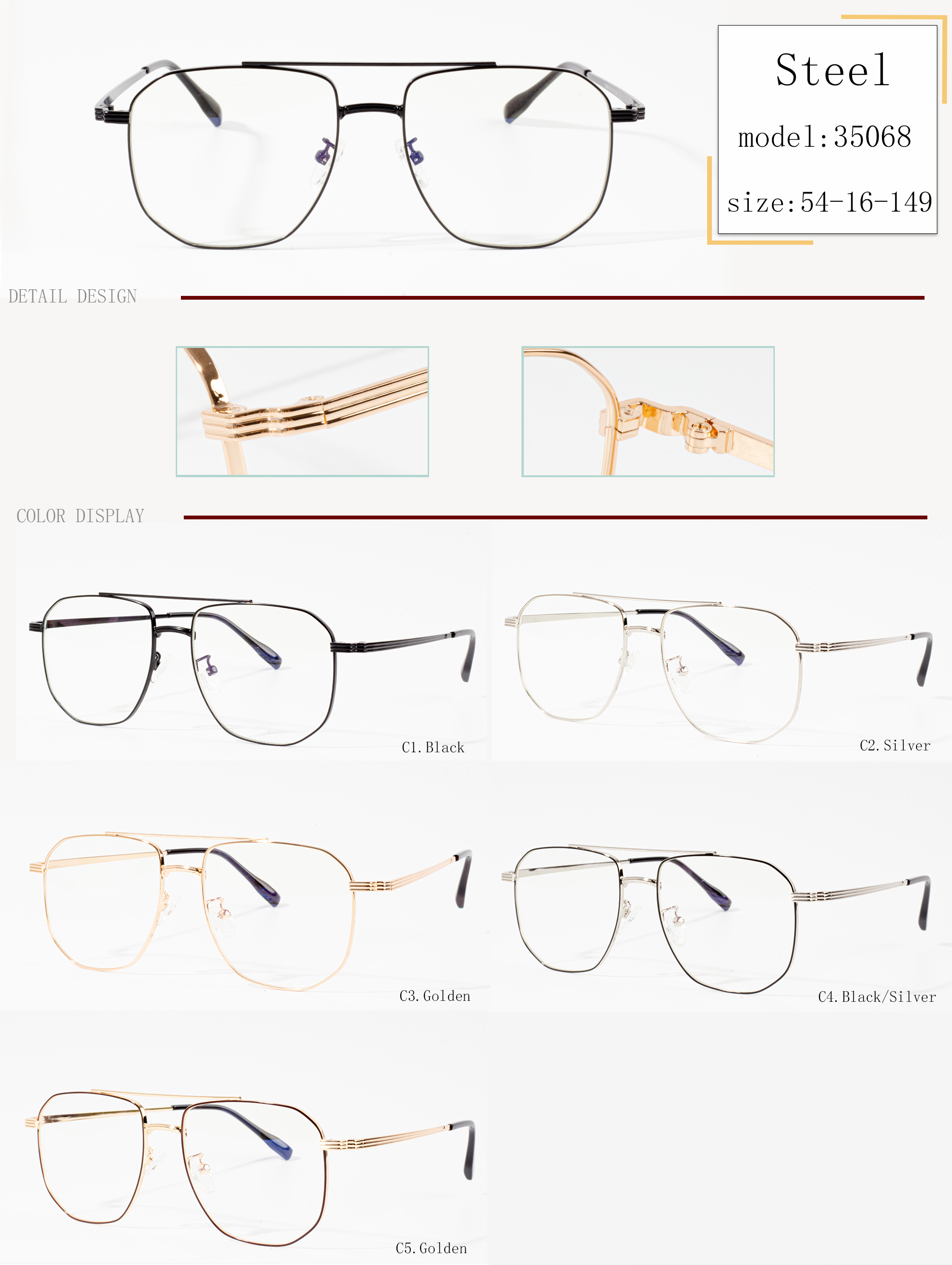 cieľové rámy okuliarov