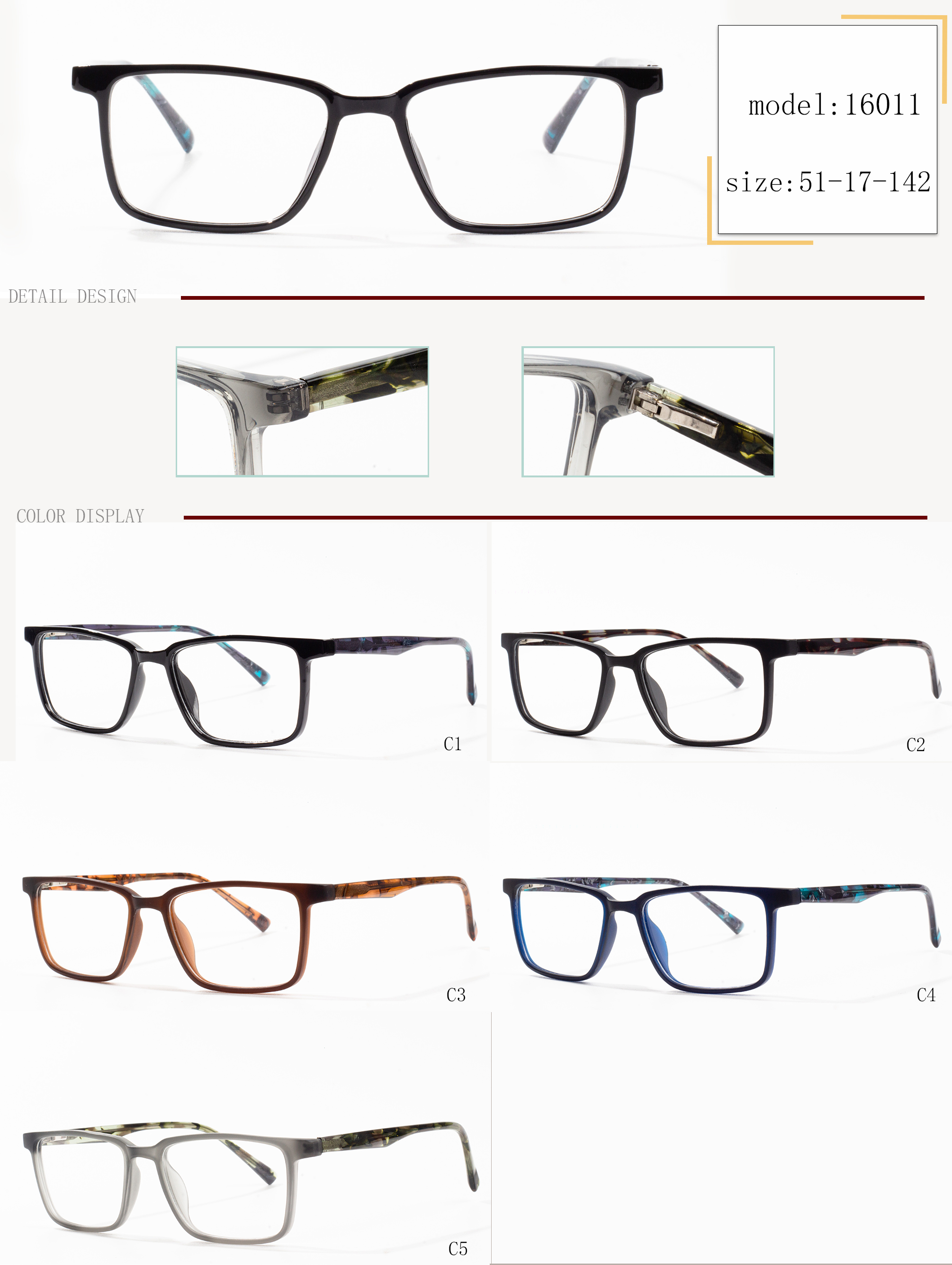 anteojos de montura transparente