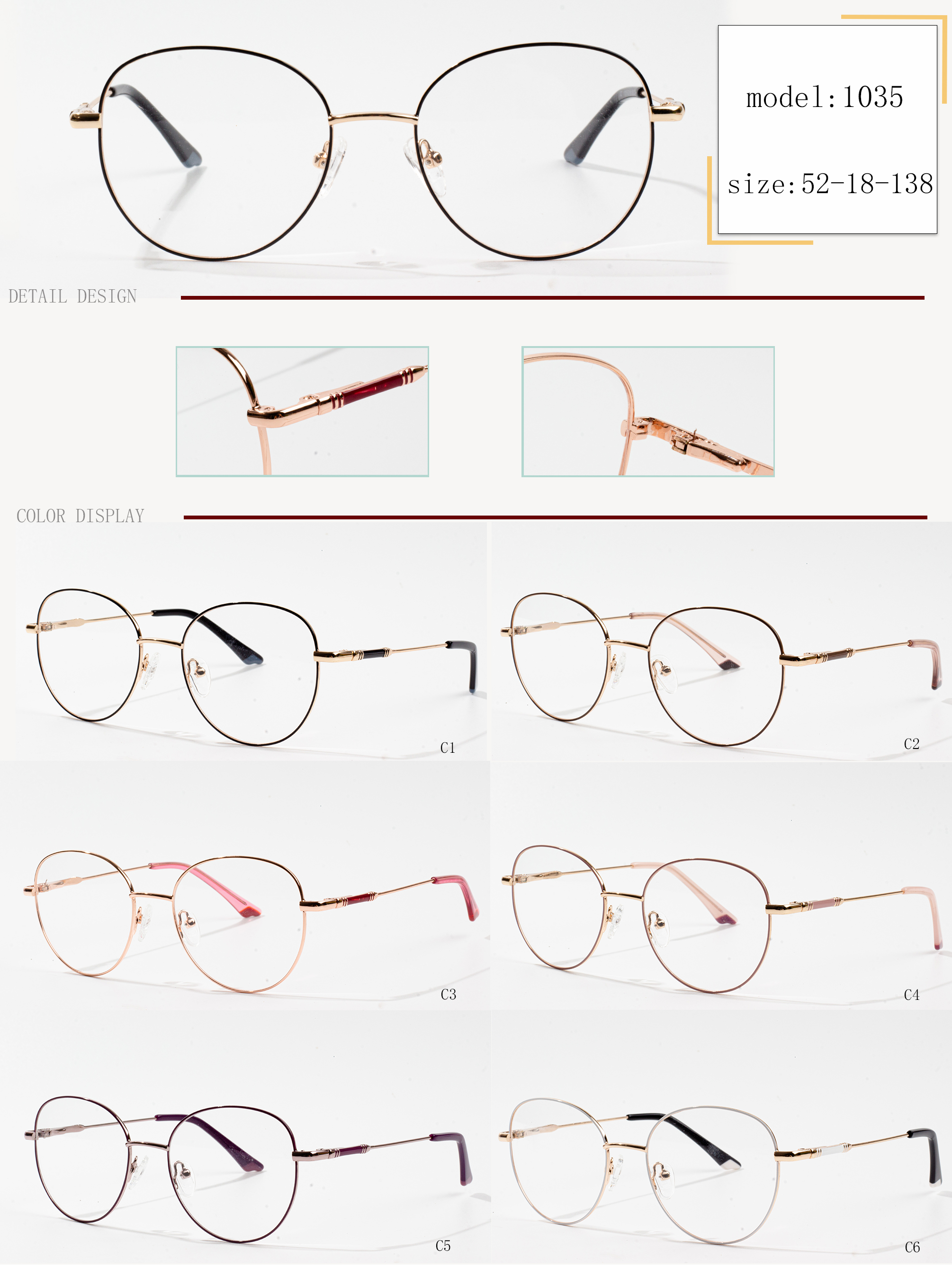 cornici per occhiali colorati