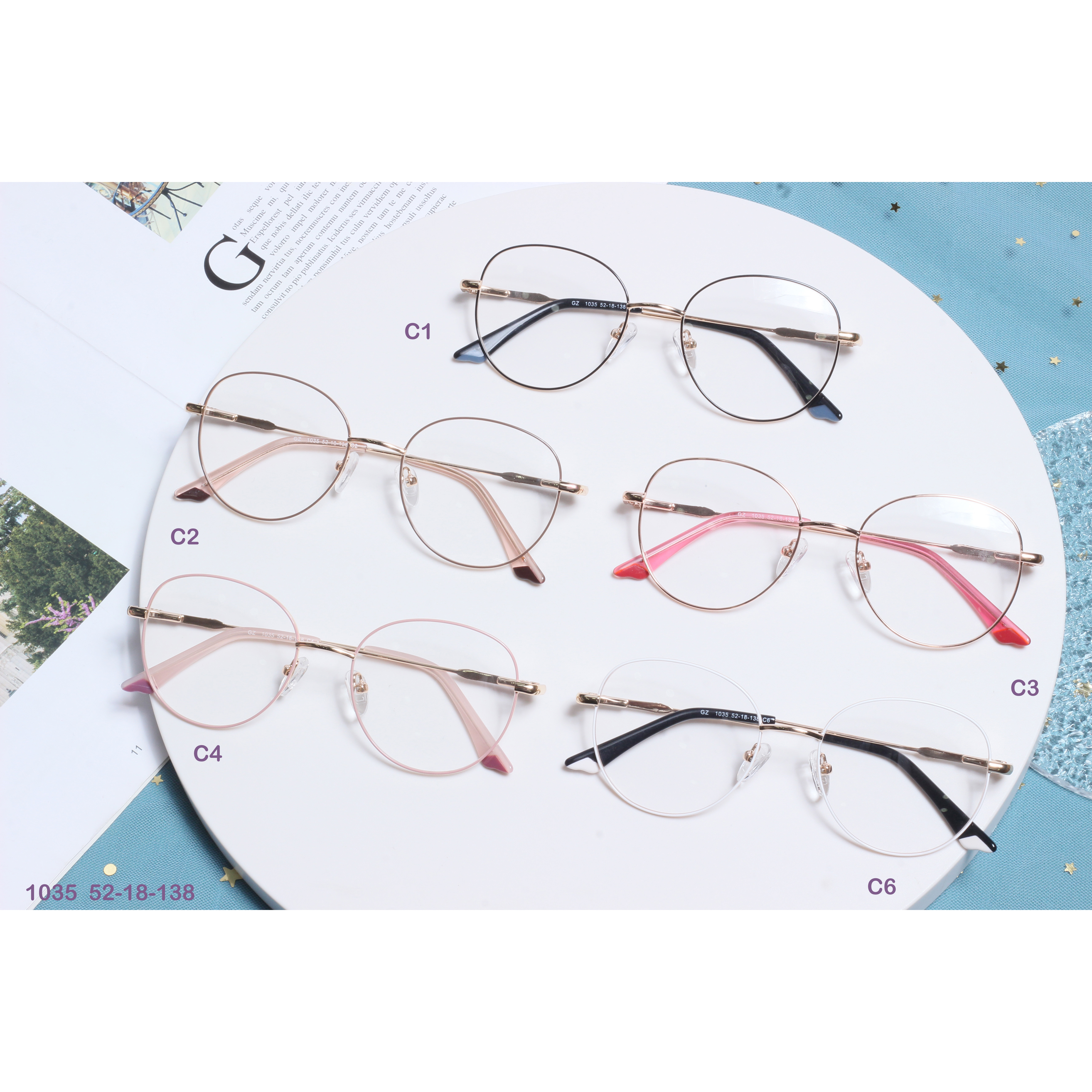 2022 Fashion luxury designer metal eyeglasses frames (2)