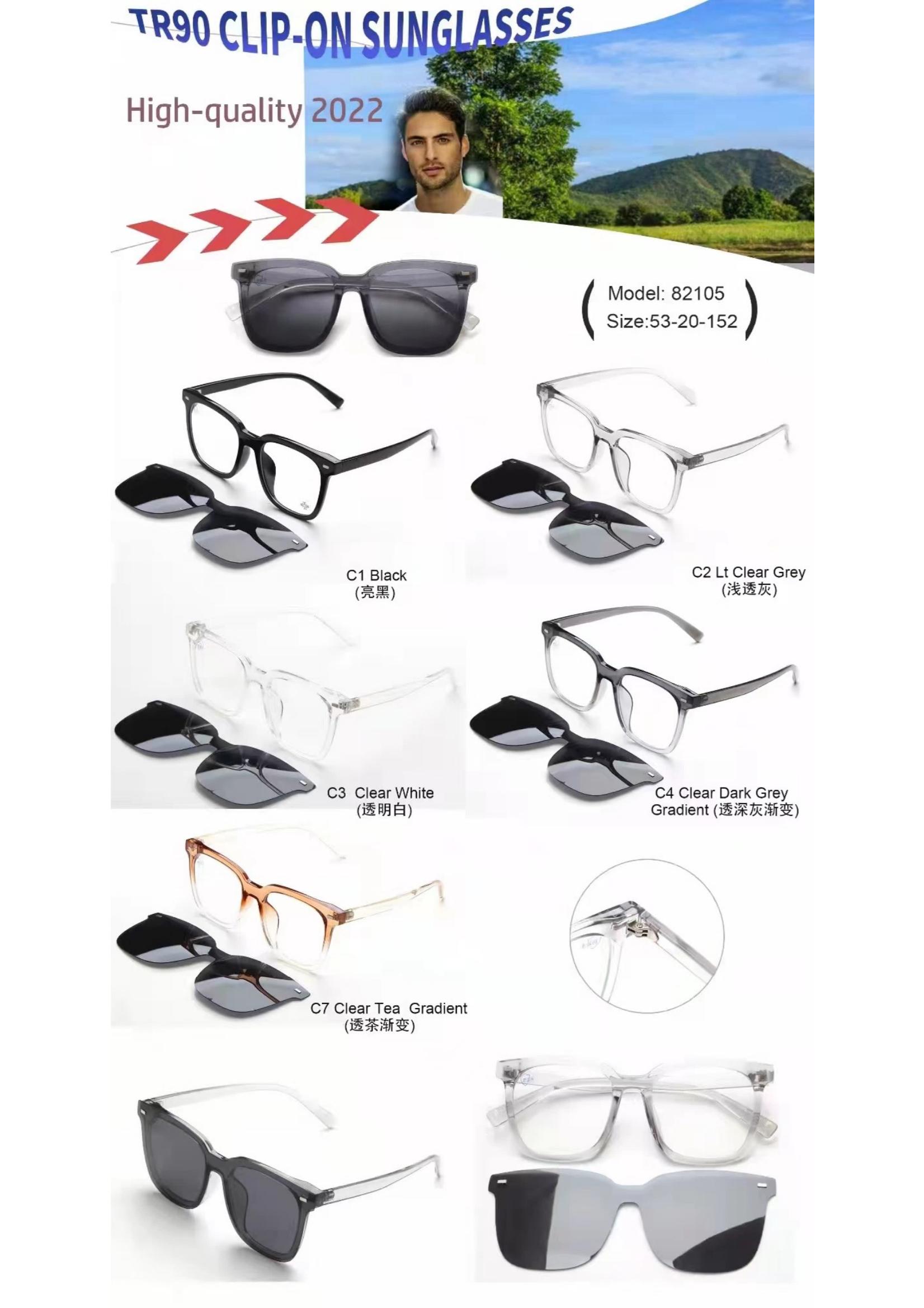 men eyewear TR clip-on