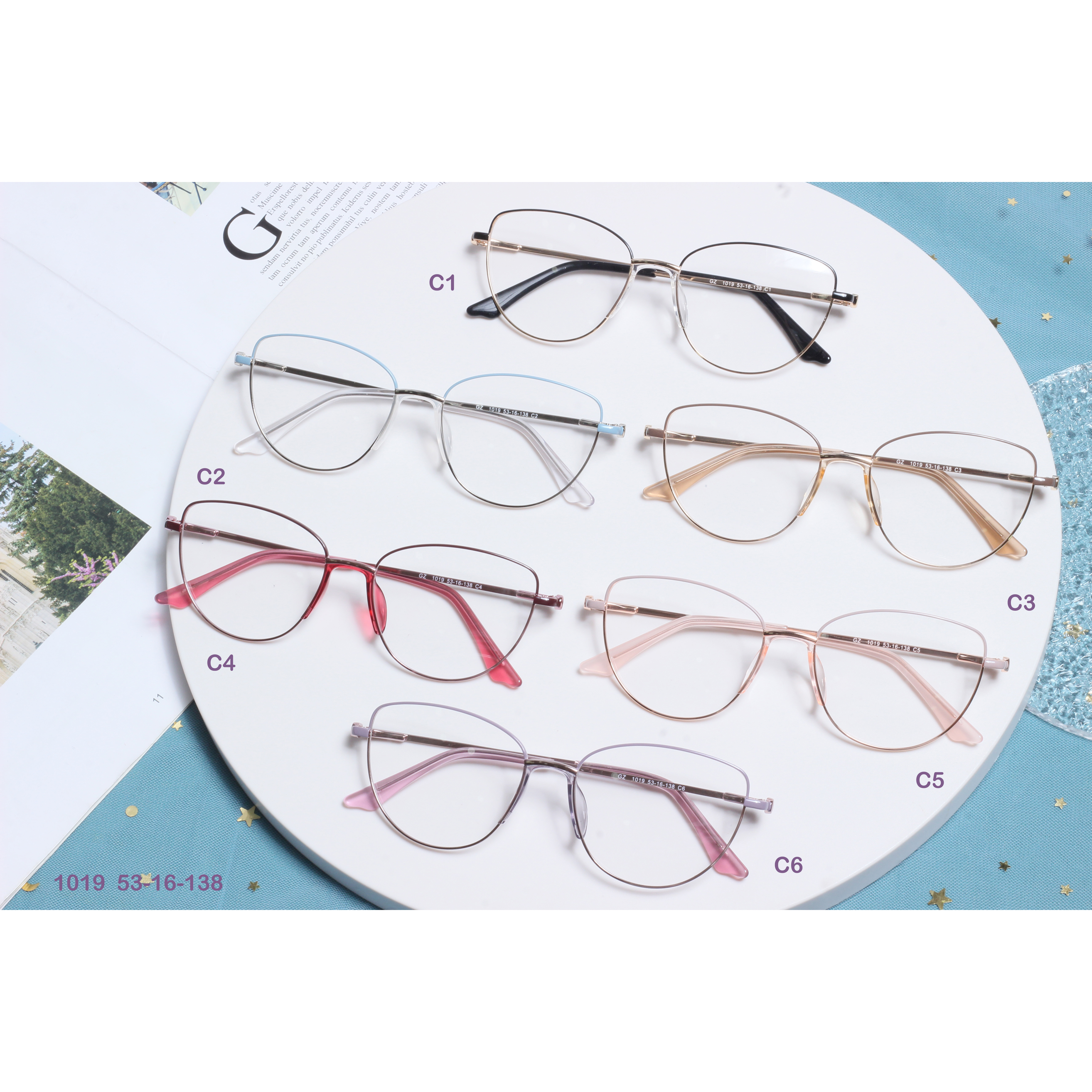 Cheap price frame metal eyewear frame stock ready Optical (2)