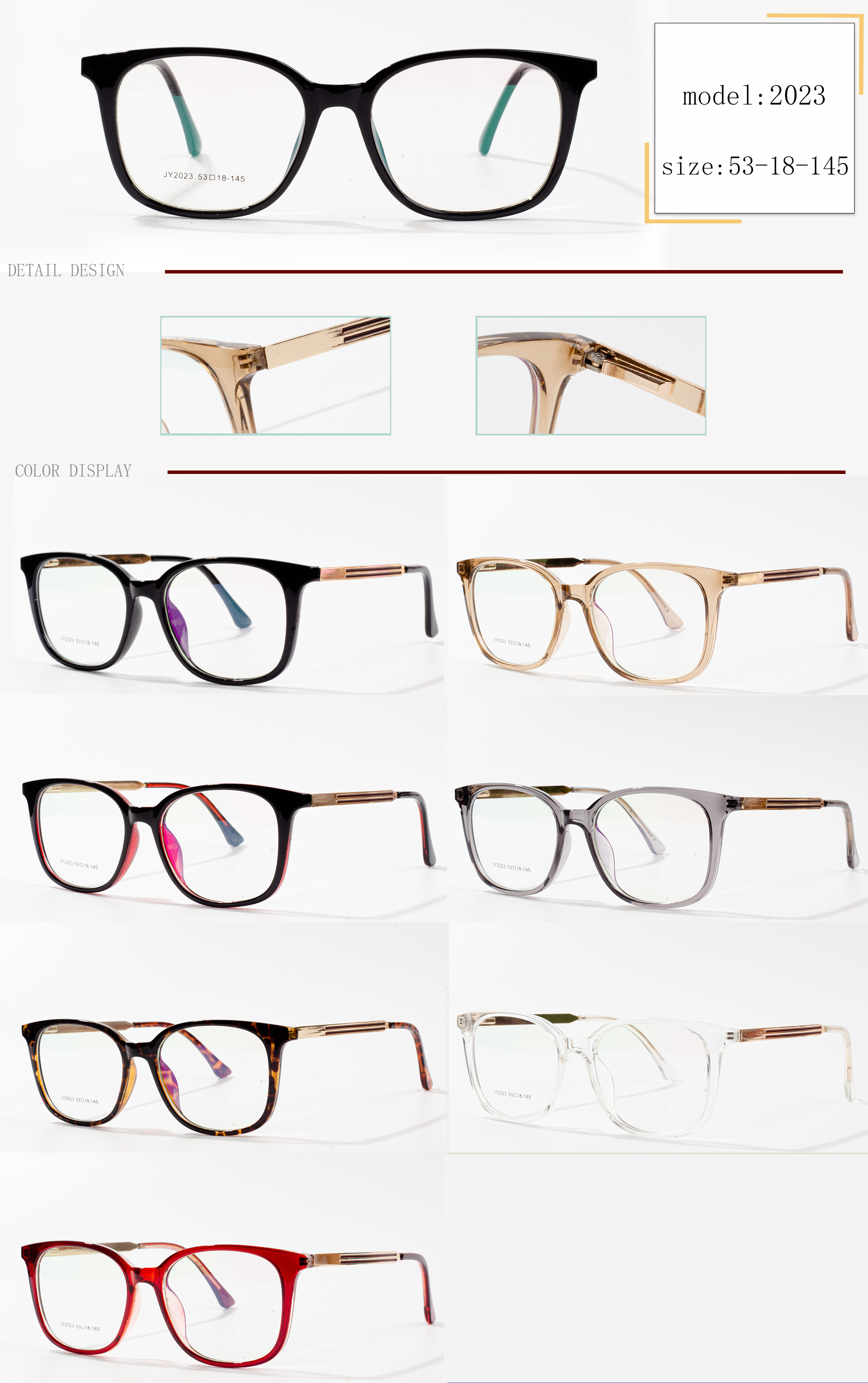 plastic eyeglass frames